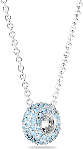 Collier Swarovski pour Femme 5642886, Chaîne Rhodiée avec Cristaux Bleus vue 4
