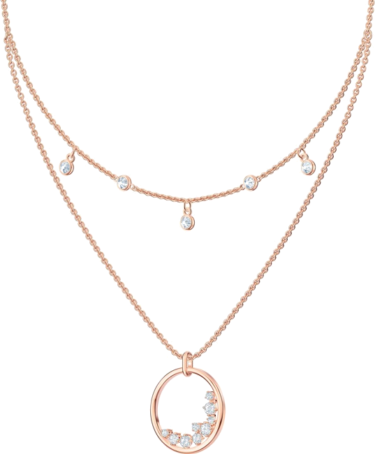 Collier Swarovski North 5493390 pour Femme en plaqué or rose avec cristaux blancs vue 2