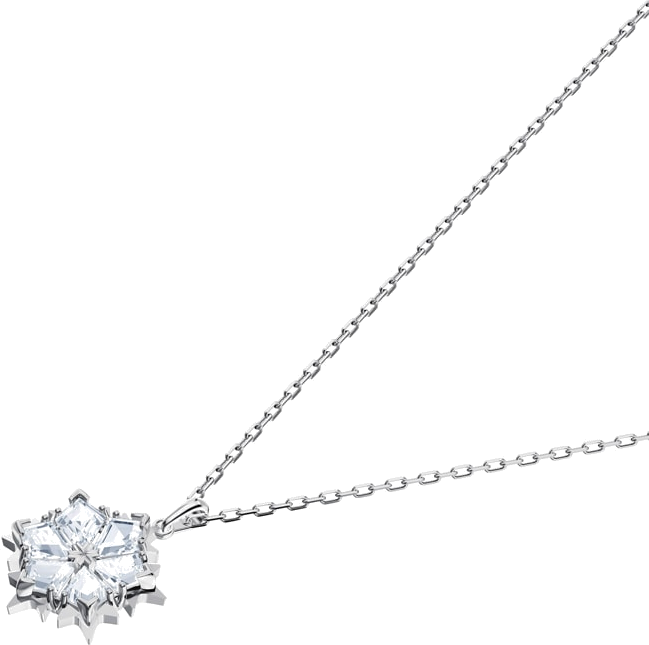 Pendentif Flocon de Neige Swarovski 5428432, Plaqué Rhodium Argenté pour Femme vue 2