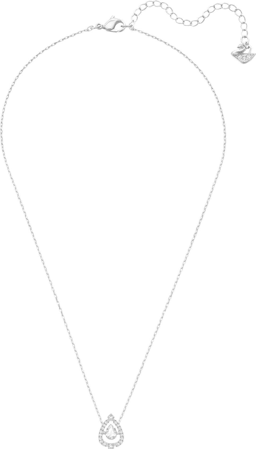 Collier Swarovski Sparkling Dance 5451992 en plaqué rhodium avec cristaux blancs pour femme vue 2