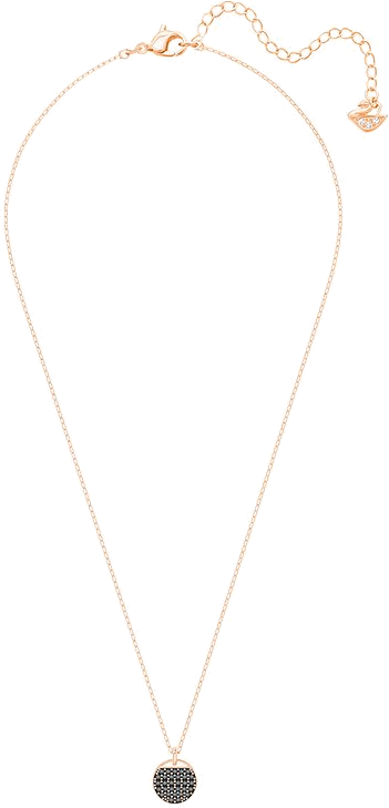 Collier Swarovski Ginger 5347296 pour Femme, plaqué or rose avec cristal noir vue 2