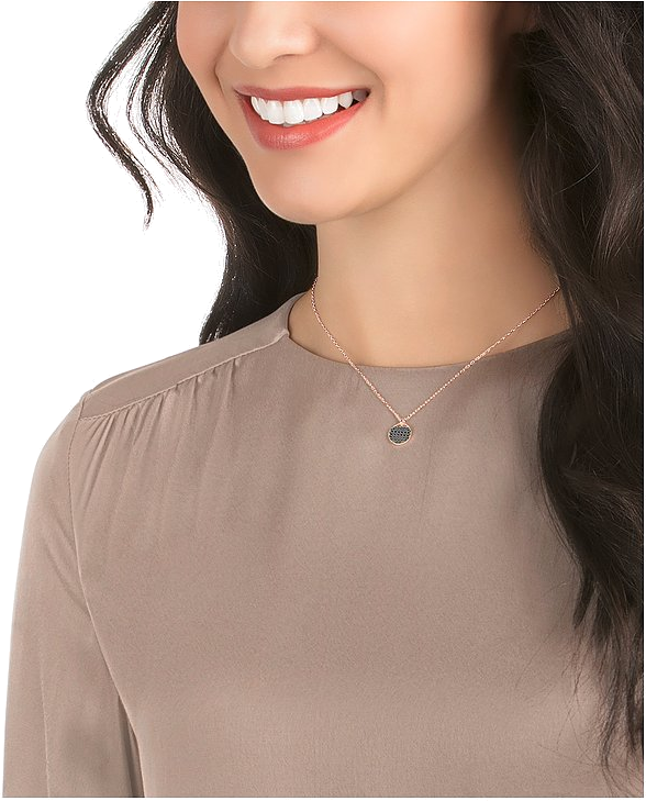 Collier Swarovski Ginger 5347296 pour Femme, plaqué or rose avec cristal noir vue 3