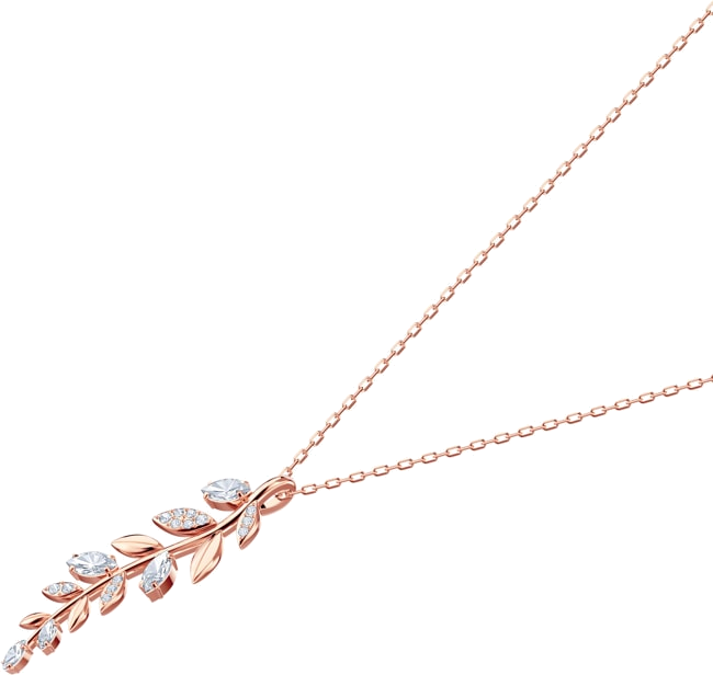 Collier Swarovski Mayfly 5409340 en plaqué or rose avec cristaux blancs pour femme vue 2