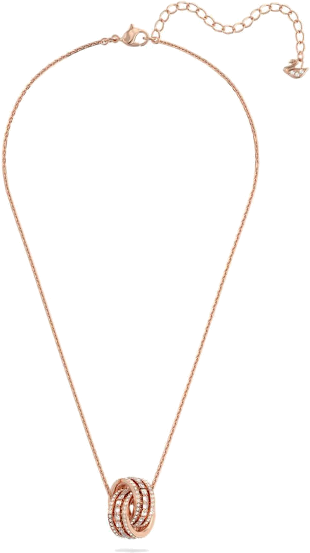Collier Swarovski Further 5419853 en plaqué or rose avec cristaux blancs pour femme vue 2