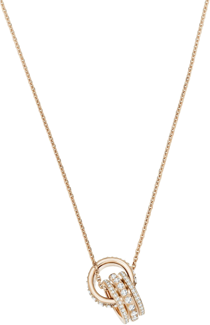 Collier Swarovski Further 5419853 en plaqué or rose avec cristaux blancs pour femme vue 3