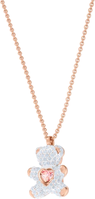 Collier Swarovski Teddy 5452026 en plaqué or rose avec cristaux pour femme vue 3