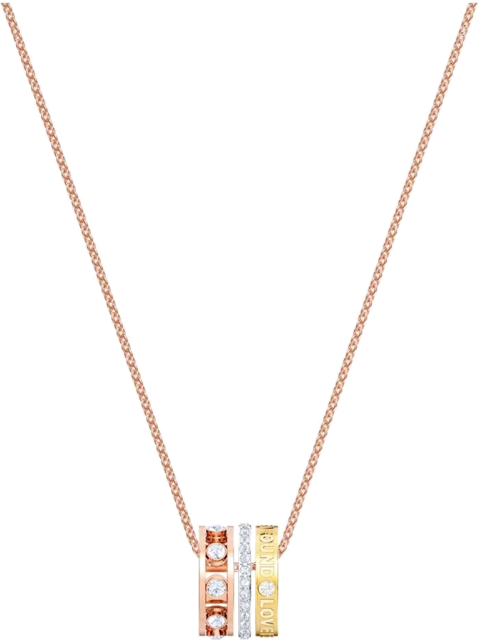 Collier Swarovski Admiration 5412406 plaqué or rose cristaux blancs