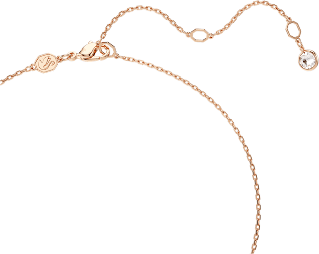 Collier Swarovski Swan 5714903 en plaqué or rose avec cristaux blancs pour femme vue 3