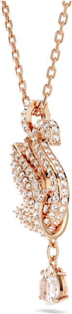 Collier Swarovski Swan 5714903 en plaqué or rose avec cristaux blancs pour femme vue 4