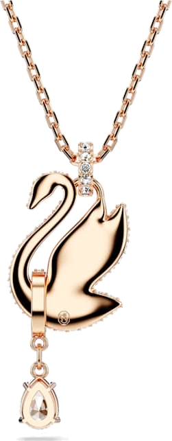 Collier Swarovski Swan 5714903 en plaqué or rose avec cristaux blancs pour femme vue 5