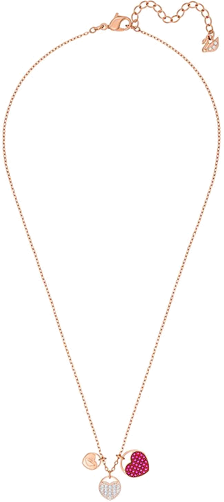 Collier Swarovski Ginger 5472446 en plaqué or rose avec cœurs et cristaux - Pour Femme vue 2