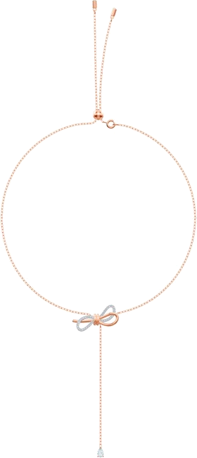 Collier Swarovski Lifelong 5447082 en Y plaqué or rose avec cristaux blancs pour femme vue 2