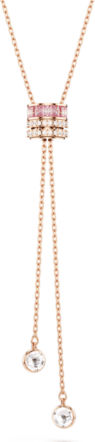 Collier Swarovski Connexus en Y 5690044, plaqué or rose avec cristaux blancs et roses pour femme vue 4