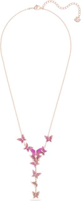 Collier Swarovski Lilia 5636420 en or rose pour femme avec papillons et cristaux vue 2