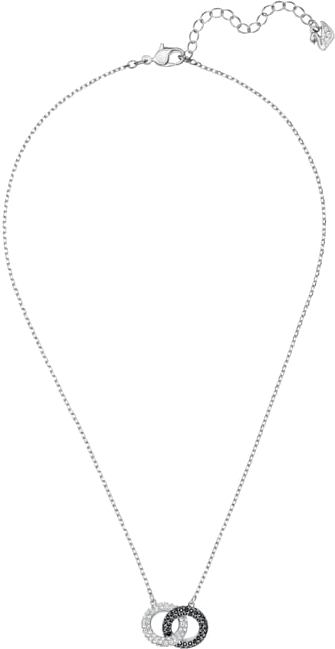 Collier Swarovski 5445706 pour Femme en Argent Rhodié avec Cristaux Blancs et Noirs vue 2