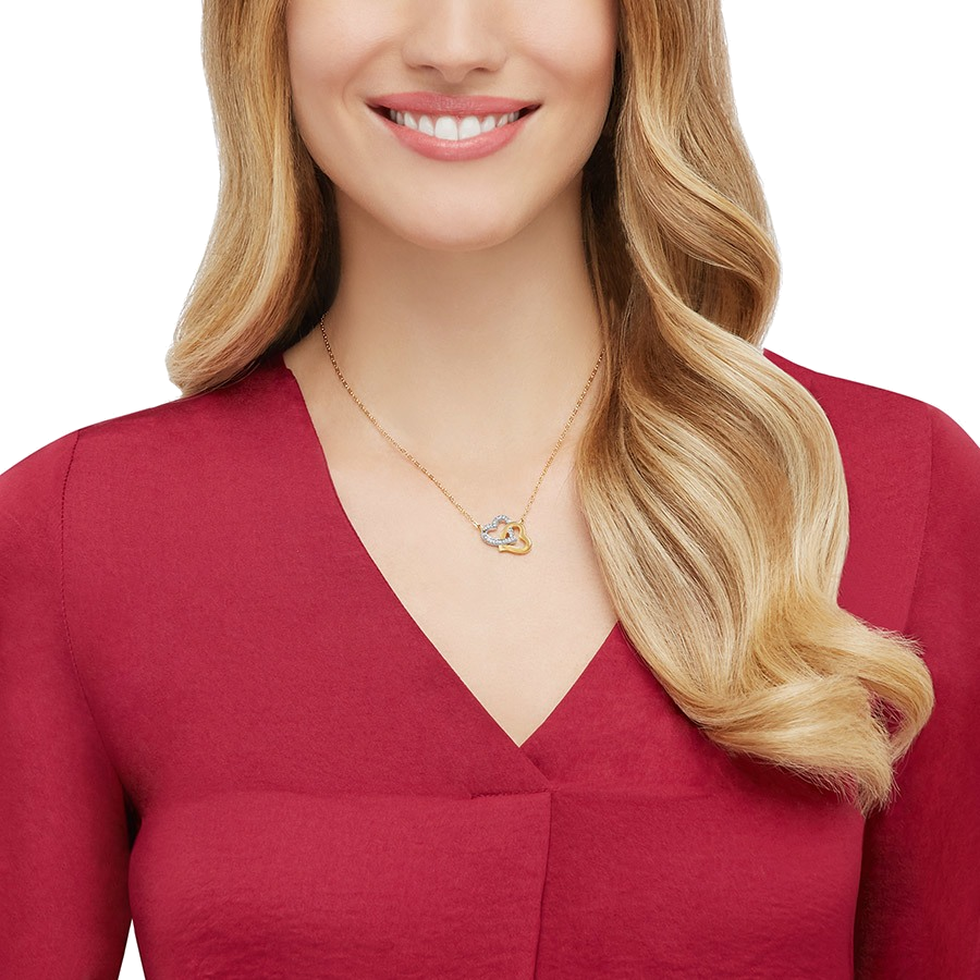 Collier Swarovski 1062708 en plaqué or et cristaux blancs pour femme vue 3