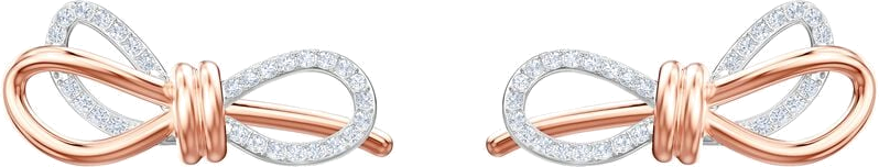 Boucles d'oreilles Swarovski Lifelong Bow 5447089 en plaqué or rose avec nœuds et cristaux blancs pour femme vue 3