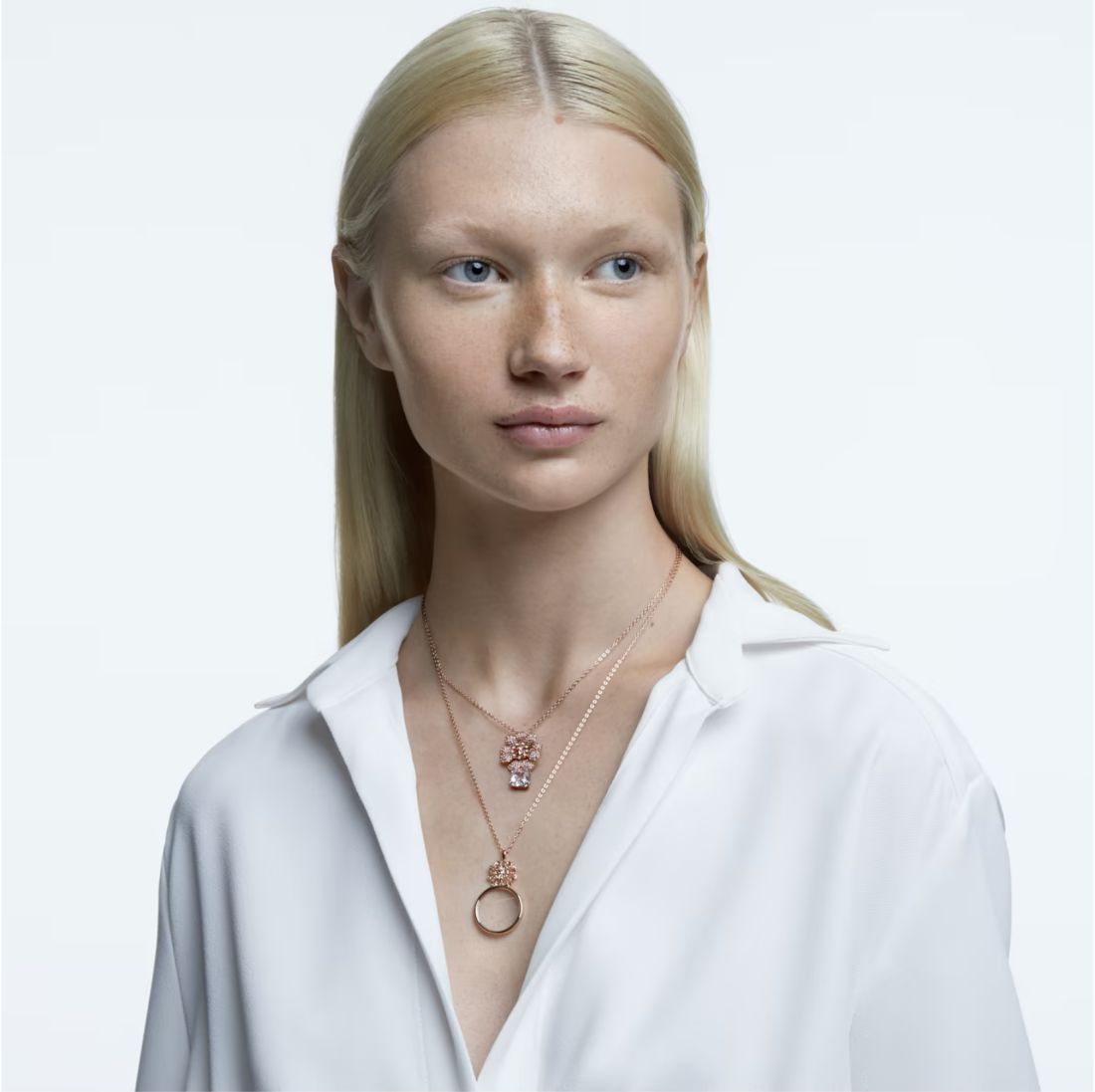 Collier Swarovski pour Femme Réf. 5615095 en plaqué or rose avec cristaux vue 2