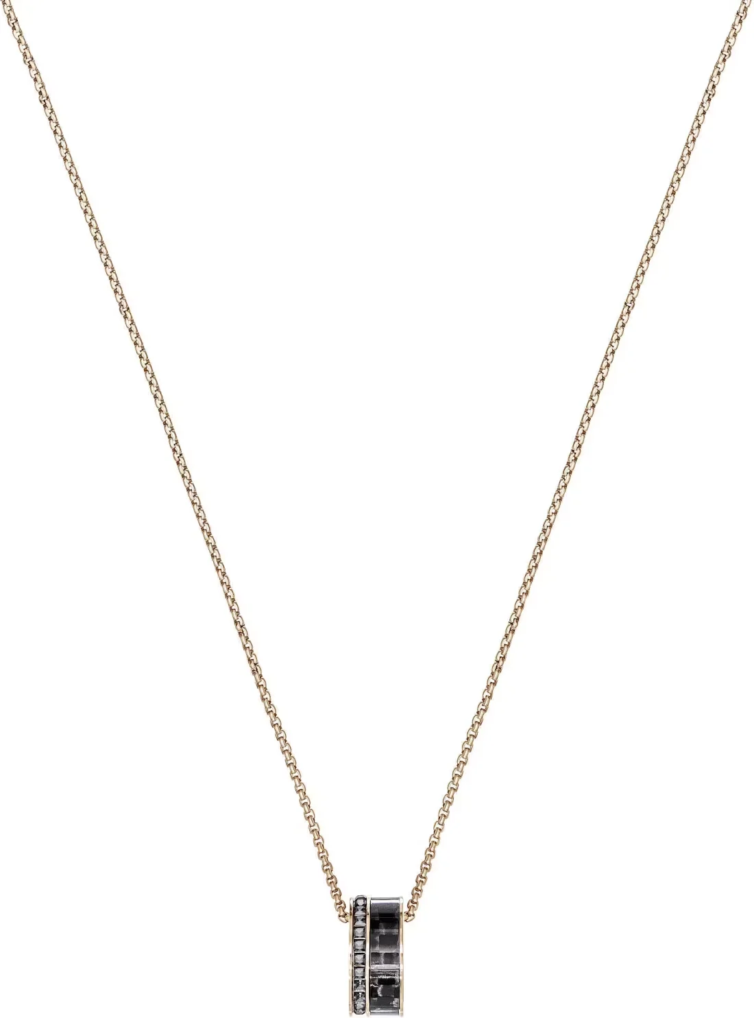 Collier Swarovski Alto 5427127 plaqué or rose pendentif effet fibre de carbone et orné de cristaux