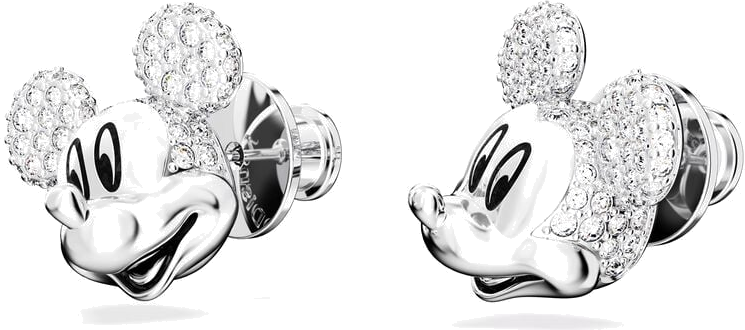 Boucles d'oreilles Swarovski Disney Mickey Mouse 5668781 en plaqué rhodium et cristaux blancs pour femme vue 3