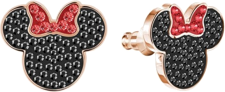 Boucles d'oreilles Swarovski 5446390 plaqué or rose cristaux noirs et rouges Mickey & Minnie pour femme vue 2