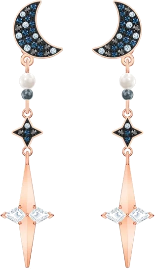Boucles d'oreilles Swarovski Symbolic 5489533 plaqué or rose avec perles et cristaux
