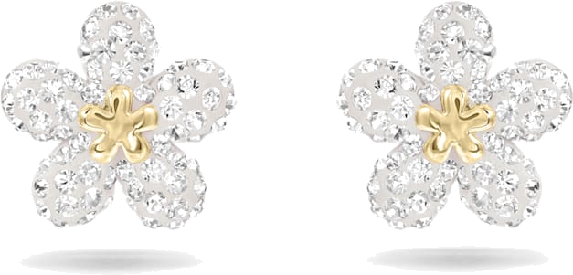 Boucles d'oreilles Swarovski Tough Flower 5136838 en plaqué rhodium et cristaux blancs pour femme