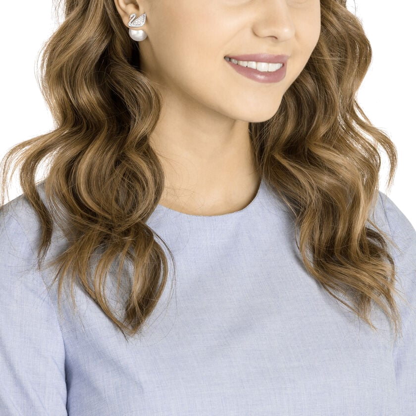 Boucles d'oreilles Swarovski 5416591 en plaqué rhodium argenté pour femme vue 5