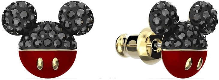 Boucles d'oreilles Swarovski 5566691 plaqué or cristaux noirs Mickey & Minnie pour femme vue 2