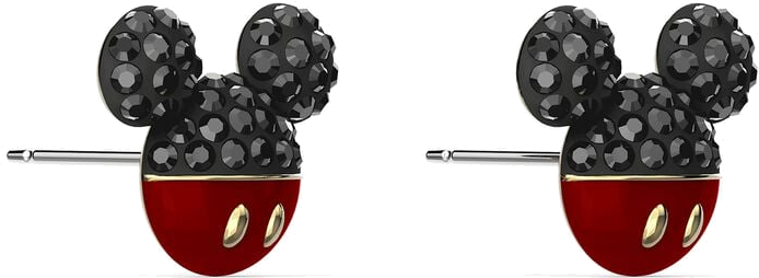 Boucles d'oreilles Swarovski 5566691 plaqué or cristaux noirs Mickey & Minnie pour femme vue 3