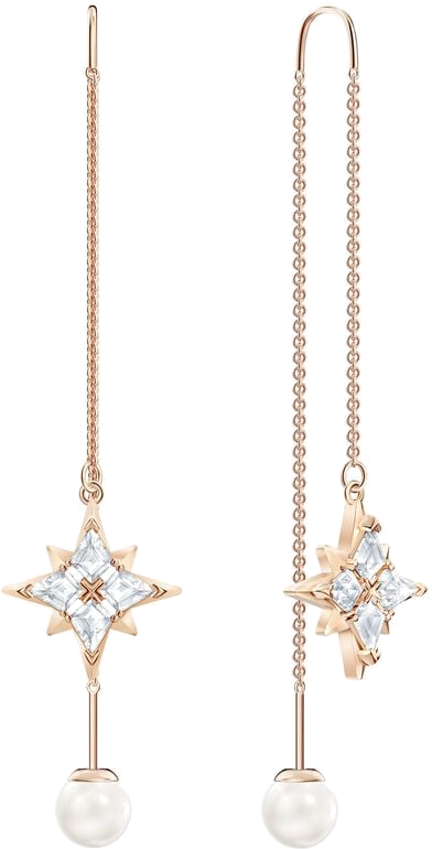 Boucles d'oreilles Swarovski Symbolic Chain 5494344 en plaqué or rose pour femme vue 2