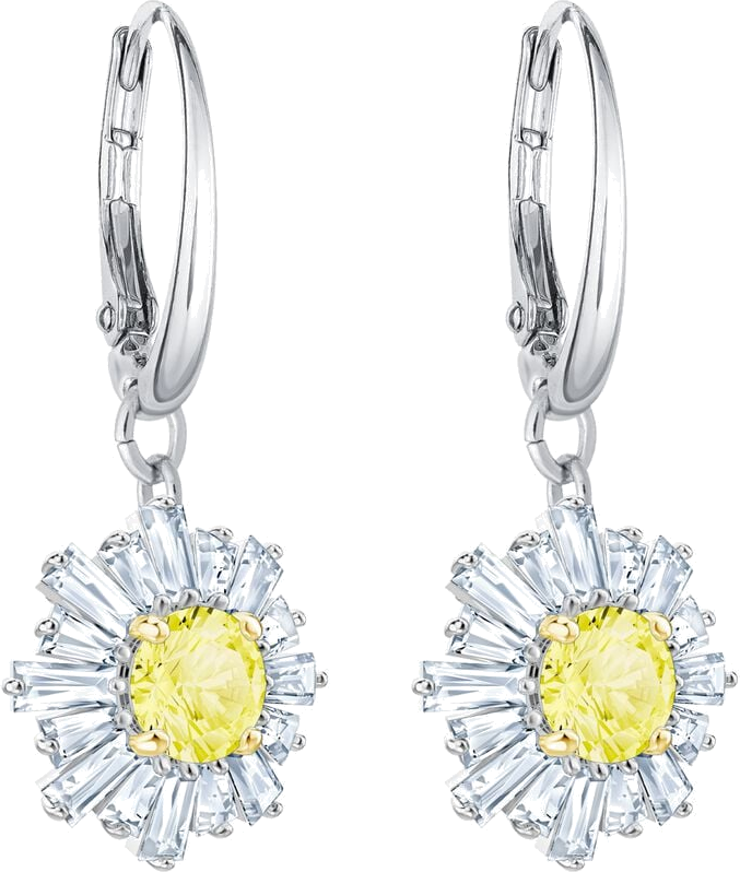 Boucles d'oreilles Swarovski Sunshine 5479914 en plaqué rhodium argenté pour femme vue 3