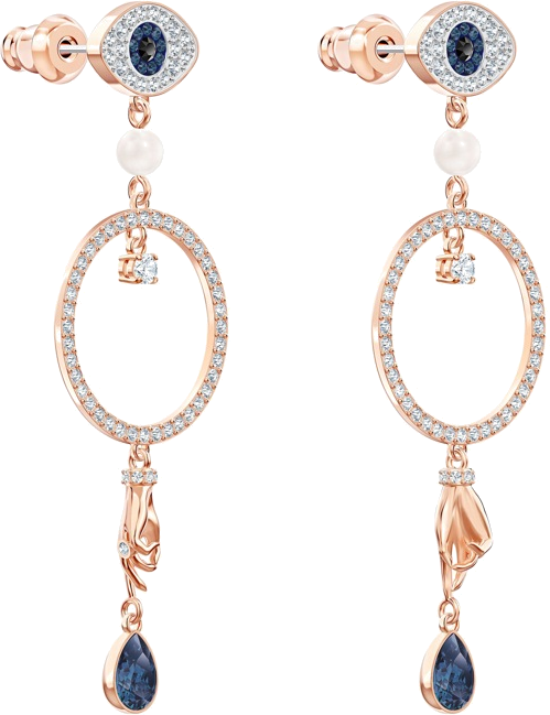 Boucles d'oreilles Swarovski 5500642 Symbolic Evil Eye en plaqué or rose pour femme vue 2