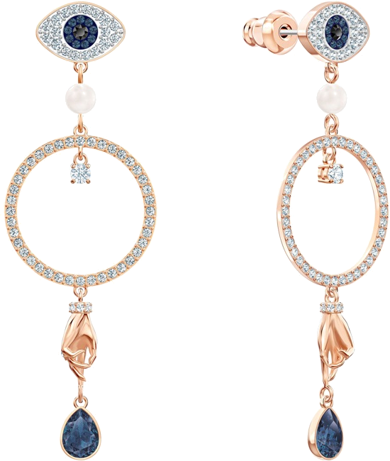 Boucles d'oreilles Swarovski 5500642 Symbolic Evil Eye en plaqué or rose pour femme vue 3