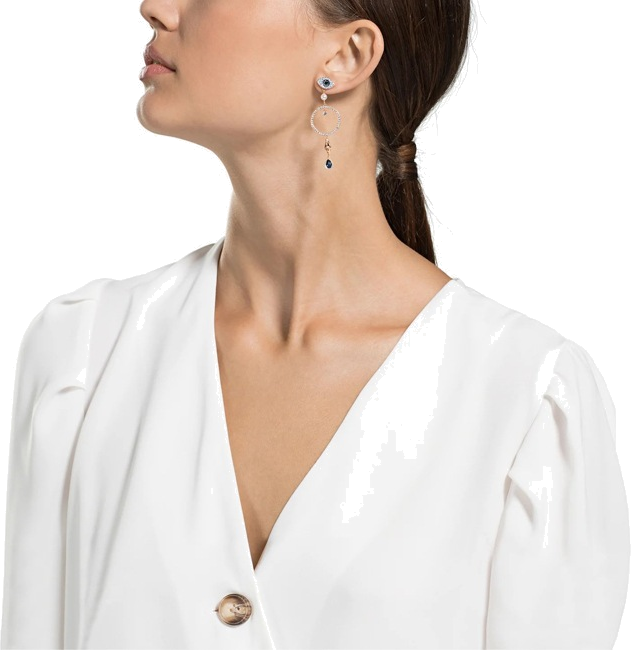 Boucles d'oreilles Swarovski 5500642 Symbolic Evil Eye en plaqué or rose pour femme vue 4