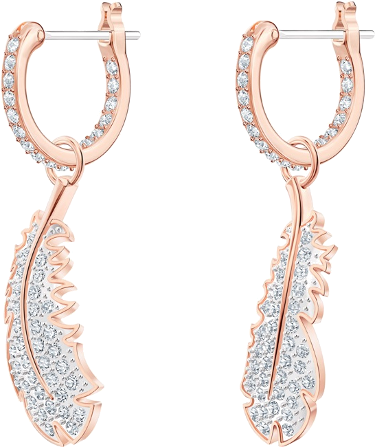 Boucles d'oreilles Swarovski Naughty 5497872 en plaqué or rose avec cristaux blancs pour femme vue 2