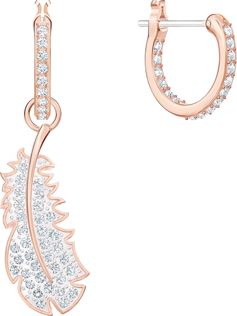 Boucles d'oreilles Swarovski Naughty 5497872 en plaqué or rose avec cristaux blancs pour femme vue 3