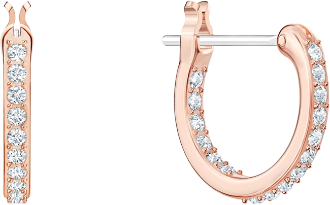 Boucles d'oreilles Swarovski Naughty 5497872 en plaqué or rose avec cristaux blancs pour femme vue 4