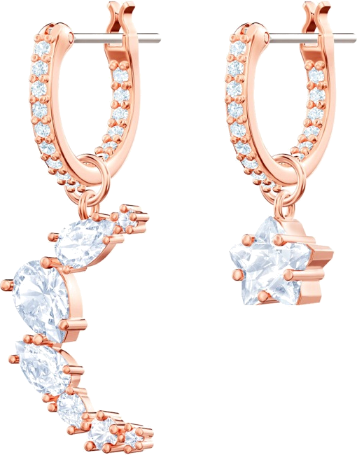 Boucles d'oreilles Swarovski Penélope Cruz Moonsun 5486354 en plaqué or rose avec cristaux blancs pour femme vue 2