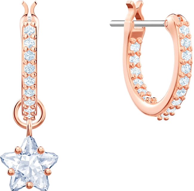Boucles d'oreilles Swarovski Penélope Cruz Moonsun 5486354 en plaqué or rose avec cristaux blancs pour femme vue 3