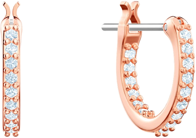 Boucles d'oreilles Swarovski Penélope Cruz Moonsun 5486354 en plaqué or rose avec cristaux blancs pour femme vue 5