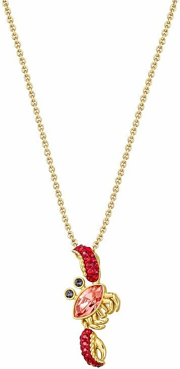Collier Swarovski pour Femme Ocean Crab 5465940 plaqué or et cristaux rouges vue 3