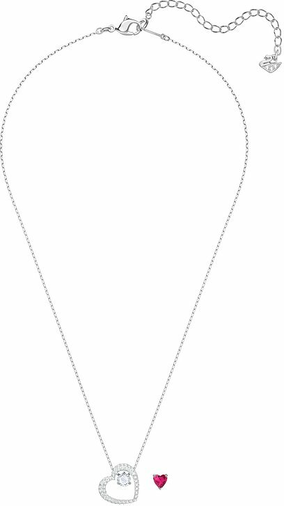 Collier Swarovski Love Heart 5365987 en argent rhodié pour femme vue 2