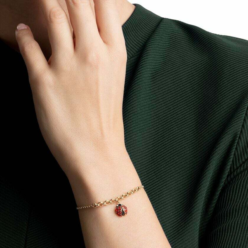 Bracelet Swarovski Remix Ladybug 5466832 plaqué or - Coccinelle porte-bonheur avec cristaux pour Femme vue 4