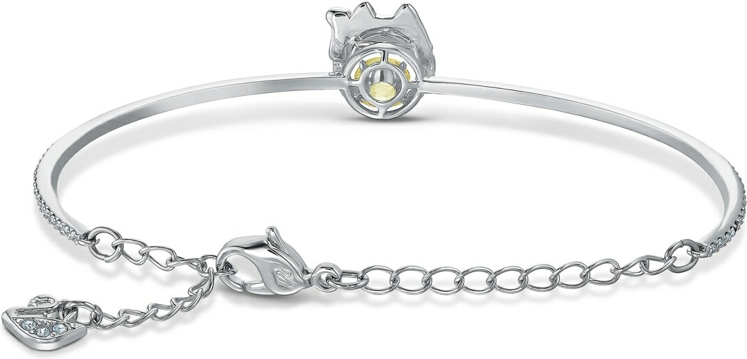 Bracelet jonc Swarovski Sparkling Dance Cat 5537487 en métal plaqué rhodium argenté pour femme vue 2