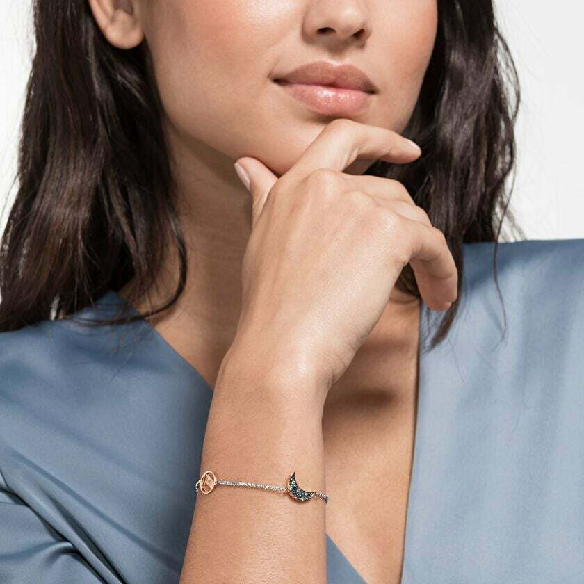 Bracelet Swarovski Remix Moon 5490934 pour Femme en Argent Rhodié avec Perle et Cristaux vue 4