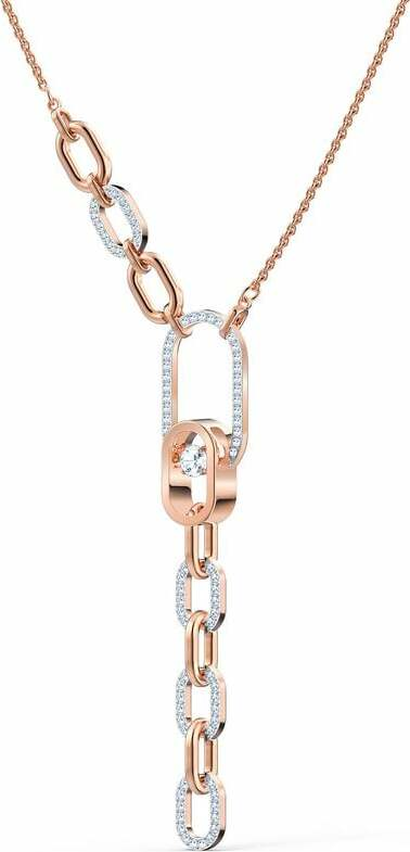 Collier Swarovski Sparkling Dance North 5559324 en plaqué or rose avec cristaux blancs pour femme vue 3