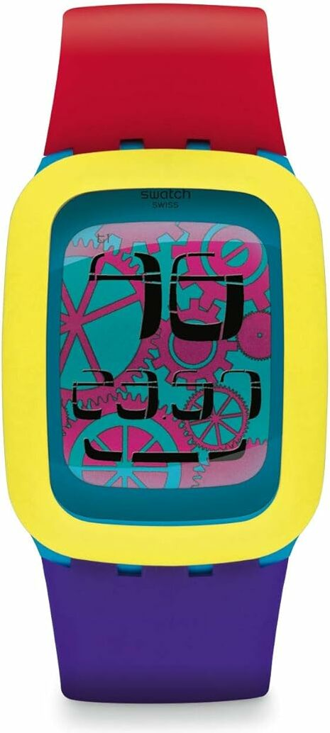 Montre Swatch SURS101 Bracelet Silicone Tricolore et Écran Tactile