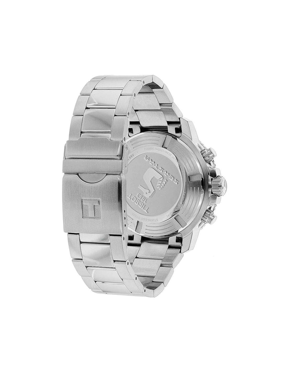 Montre Tissot Seastar 1000 Chronograph T1204171104101 en acier inoxydable cadran bleu vue 4