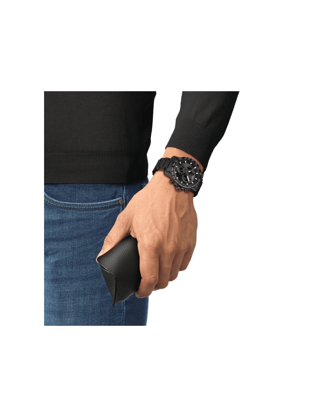 Montre Tissot Supersport Chrono T1256173305100 Homme en Acier Noir 45,5 mm vue 4